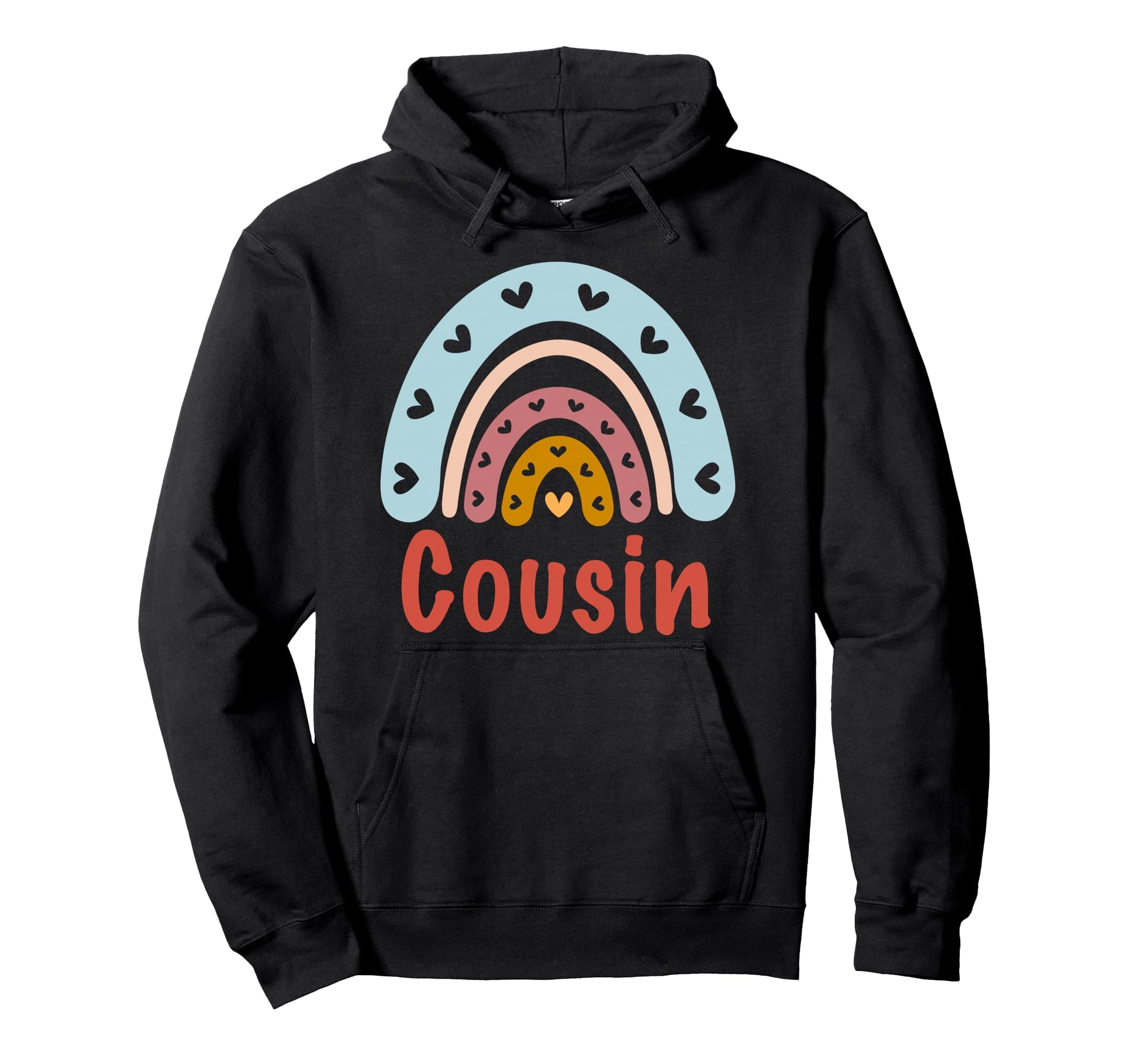 Cousin Birthday Rainbow Boho Cousin Hoodie - Unique Graphic for Adults - T-Shirt, Sweatshirt, Hoodie