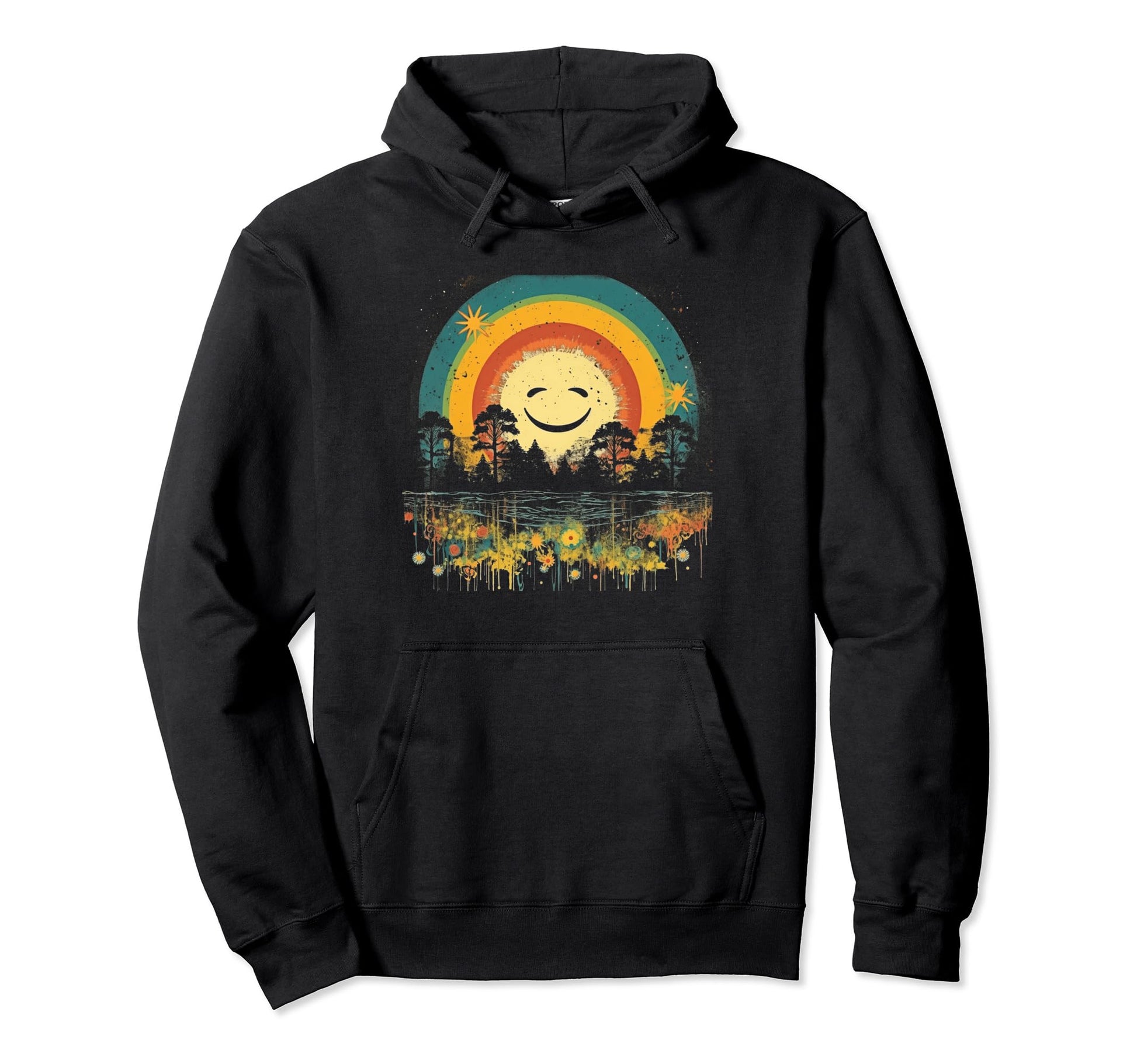 Sun Boho Groovy Sunshine Grunge 40 Hoodie - Trendy Graphic Unisex - T-Shirt, Sweatshirt, Hoodie