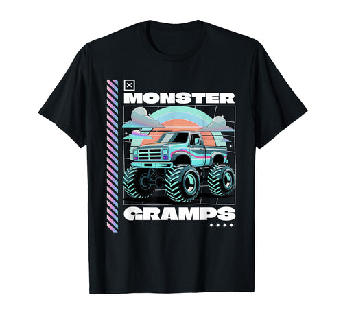 Monster Truck Gramps Aesthetic Monster T-Shirt - Novelty Apparel Unisex - T-Shirt, Sweatshirt, Hoodie