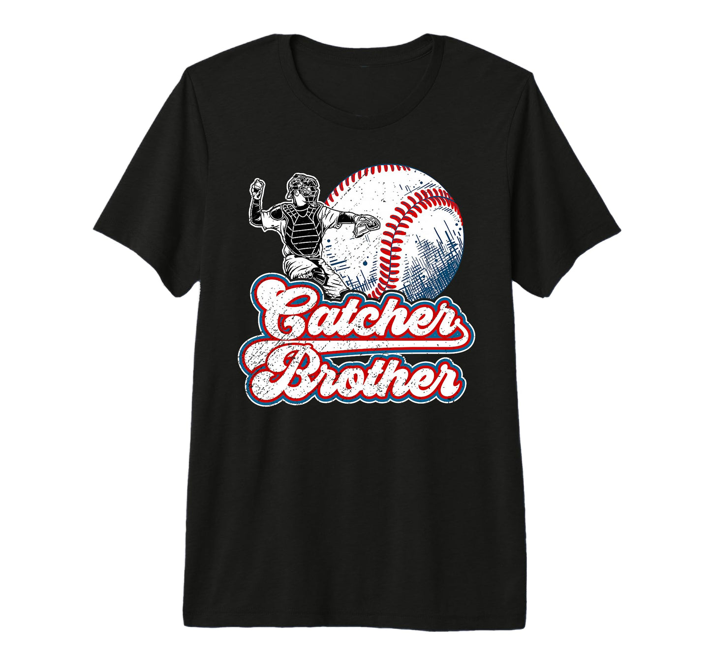 Baseball Catcher Brother Proud Baseball T-Shirt - Aesthetic Graphic Unisex - T-Shirt, Sweatshirt, Hoodie