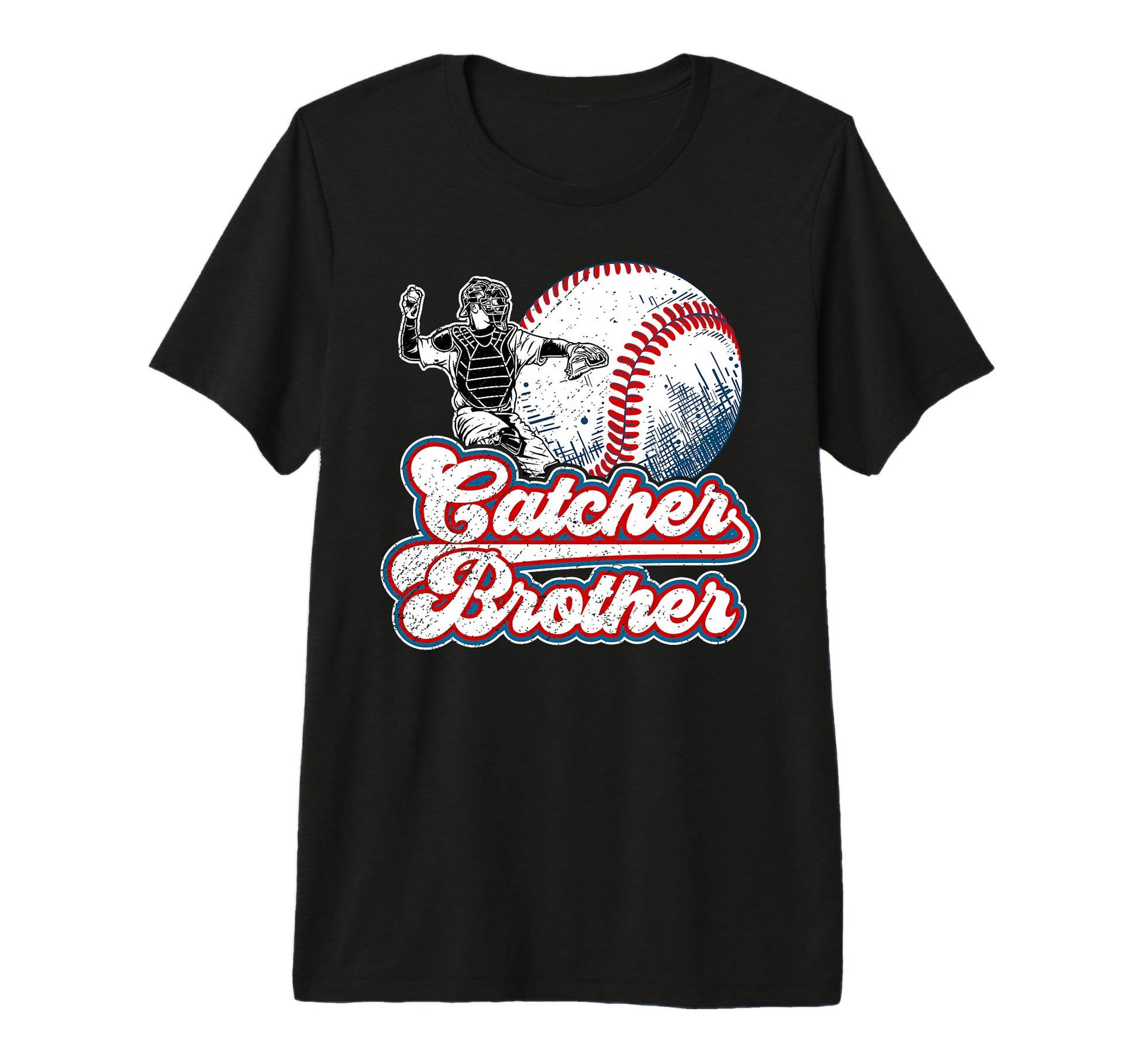 Baseball Catcher Brother Proud Baseball T-Shirt - Aesthetic Graphic Unisex - T-Shirt, Sweatshirt, Hoodie