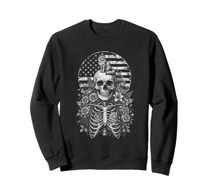 Skull Cat Skeleton Kitty Sweatshirt - Casual Everyday Wear for Adults - T-Shirt, Sweatshirt, Hoodie