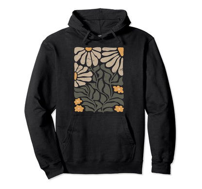 Boho Wildflower Spring Summer Hoodie - Minimalist Print for Adults - T-Shirt, Sweatshirt, Hoodie