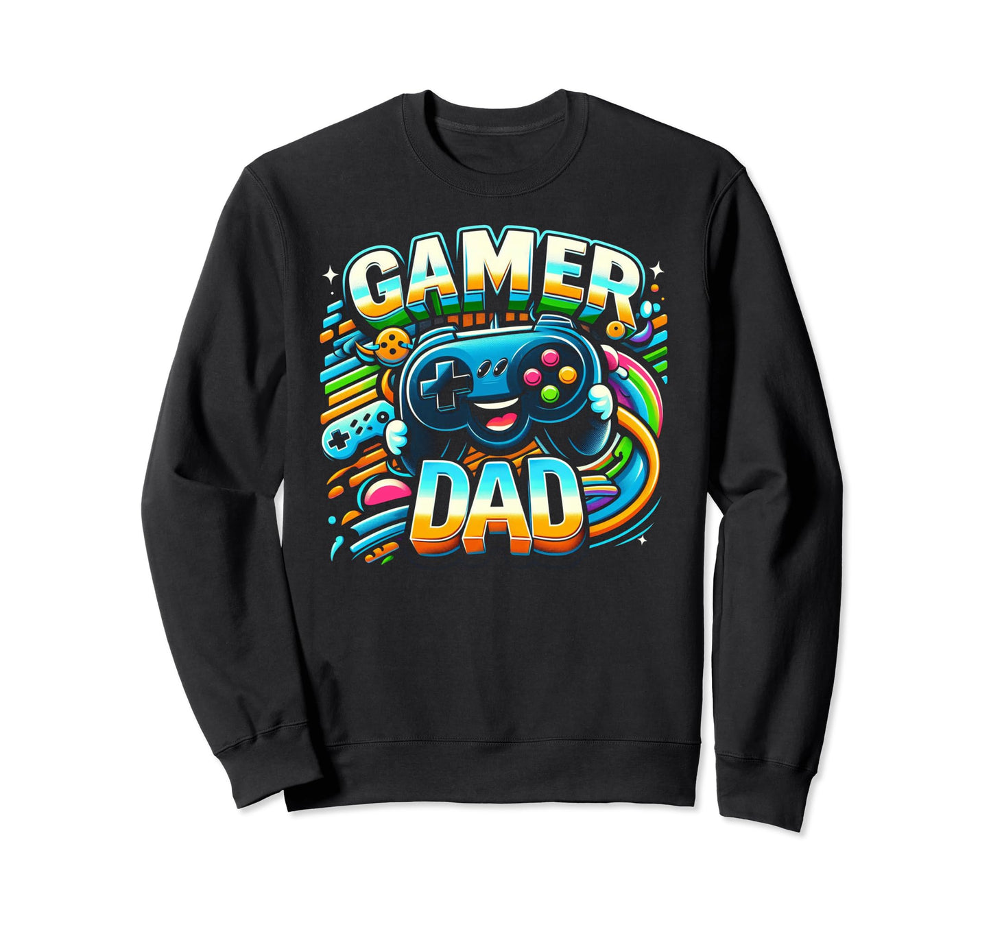 Gamer Dad Game Controller Gaming Sweatshirt - Minimalist Print Unisex - T-Shirt, Sweatshirt, Hoodie