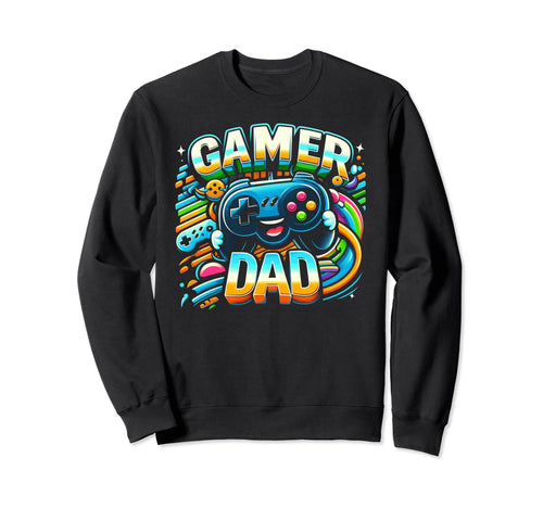 Gamer Dad Game Controller Gaming Sweatshirt - Minimalist Print Unisex - T-Shirt, Sweatshirt, Hoodie