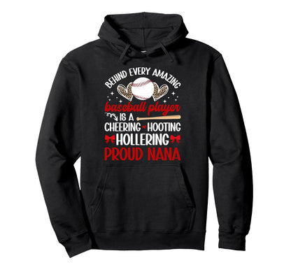Proud Nana Baseball Player Nana Hoodie - Aesthetic Graphic for Adults - T-Shirt, Sweatshirt, Hoodie