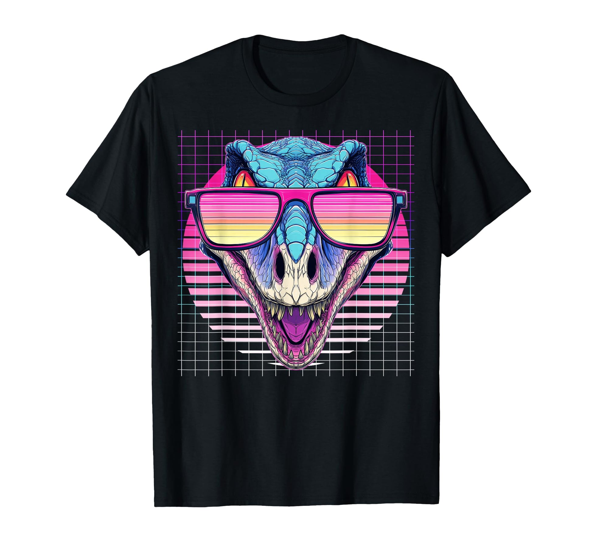 Velociraptor Sunglasses Dinosaur T-Shirt - Minimalist Print Men Women - T-Shirt, Sweatshirt, Hoodie