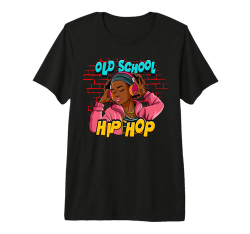 Old School Hip Hop Tri Blend T-Shirt - Unique Graphic Men Women - T-Shirt, Sweatshirt, Hoodie