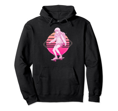 Skater Lofi Skateboard Japanese Vaporwave Hoodie - Novelty Apparel Unisex - T-Shirt, Sweatshirt, Hoodie