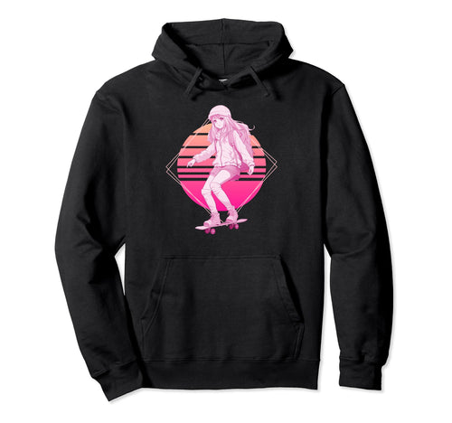 Skater Lofi Skateboard Japanese Vaporwave Hoodie - Novelty Apparel Unisex - T-Shirt, Sweatshirt, Hoodie