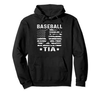 Baseball Tia Aunt Usa Flag 4Th July Hoodie - Custom Art Print for Adults - T-Shirt, Sweatshirt, Hoodie