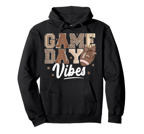 American Football Game Day Vibes Hoodie - Fun Novelty Design for Adults - T-Shirt, Sweatshirt, Hoodie