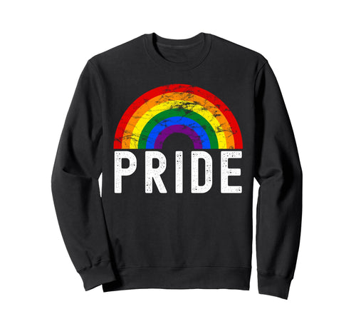 Pride Rainbow Lgbtq Gay Rights Sweatshirt - Minimalist Print for Adults - T-Shirt, Sweatshirt, Hoodie
