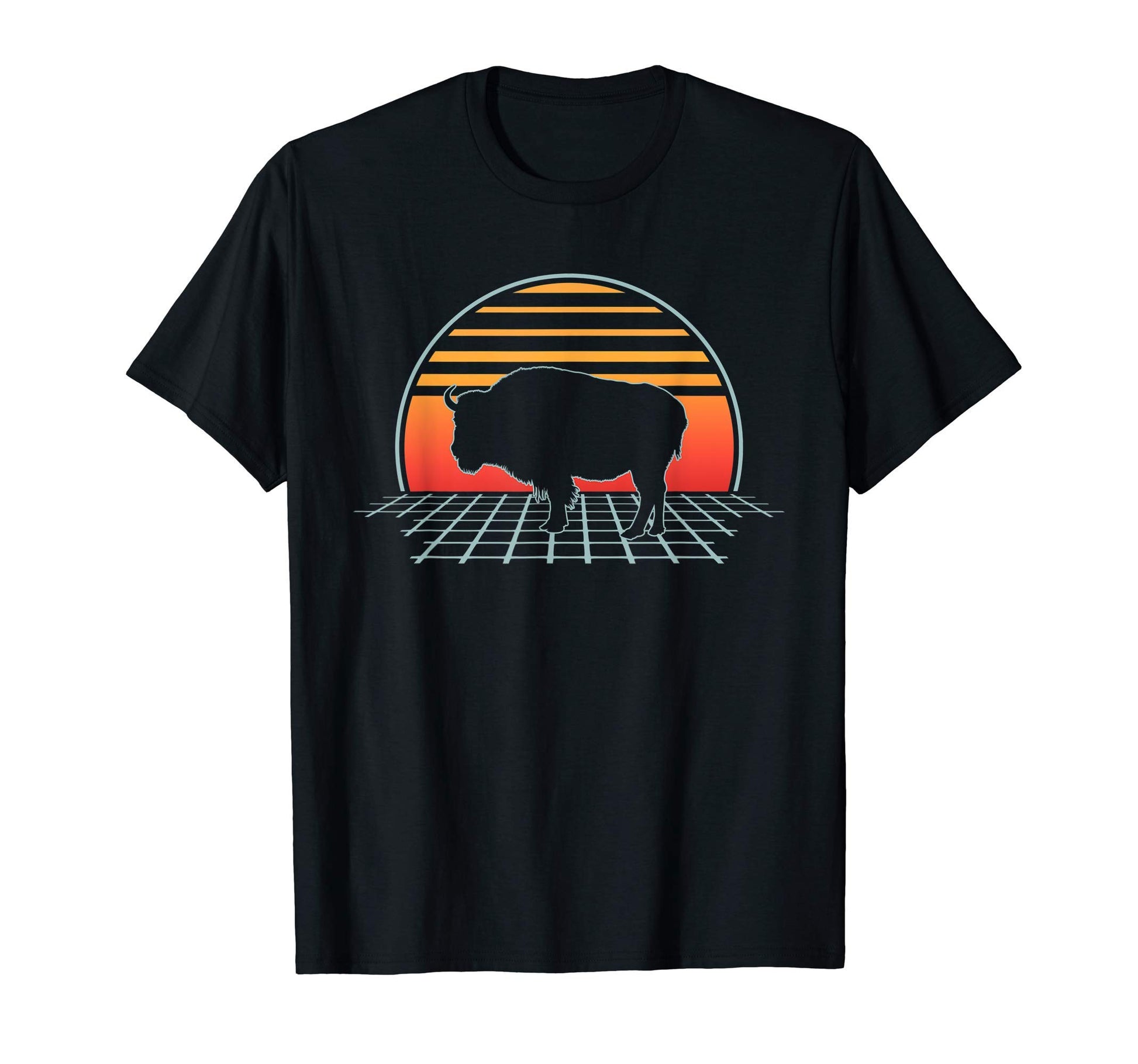 Buffalo 70S 80S Animal Vaporwave Aesthetic T-Shirt - Novelty Apparel Unisex - T-Shirt, Sweatshirt, Hoodie