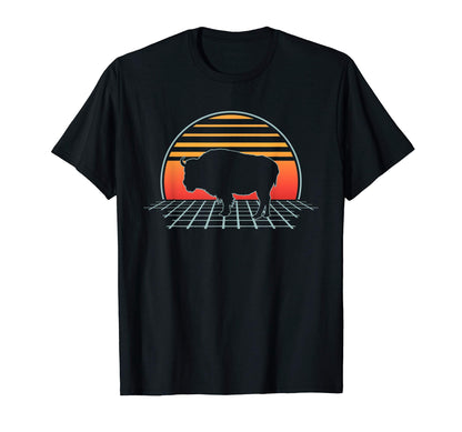 Buffalo 70S 80S Animal Vaporwave Aesthetic T-Shirt - Novelty Apparel Unisex - T-Shirt, Sweatshirt, Hoodie
