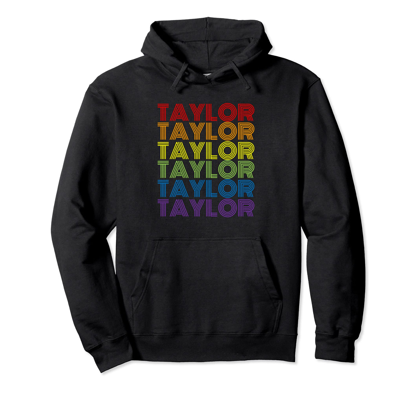 Taylor Rainbow Pride Flag Colors Hoodie - Fun Novelty Design for Adults - T-Shirt, Sweatshirt, Hoodie