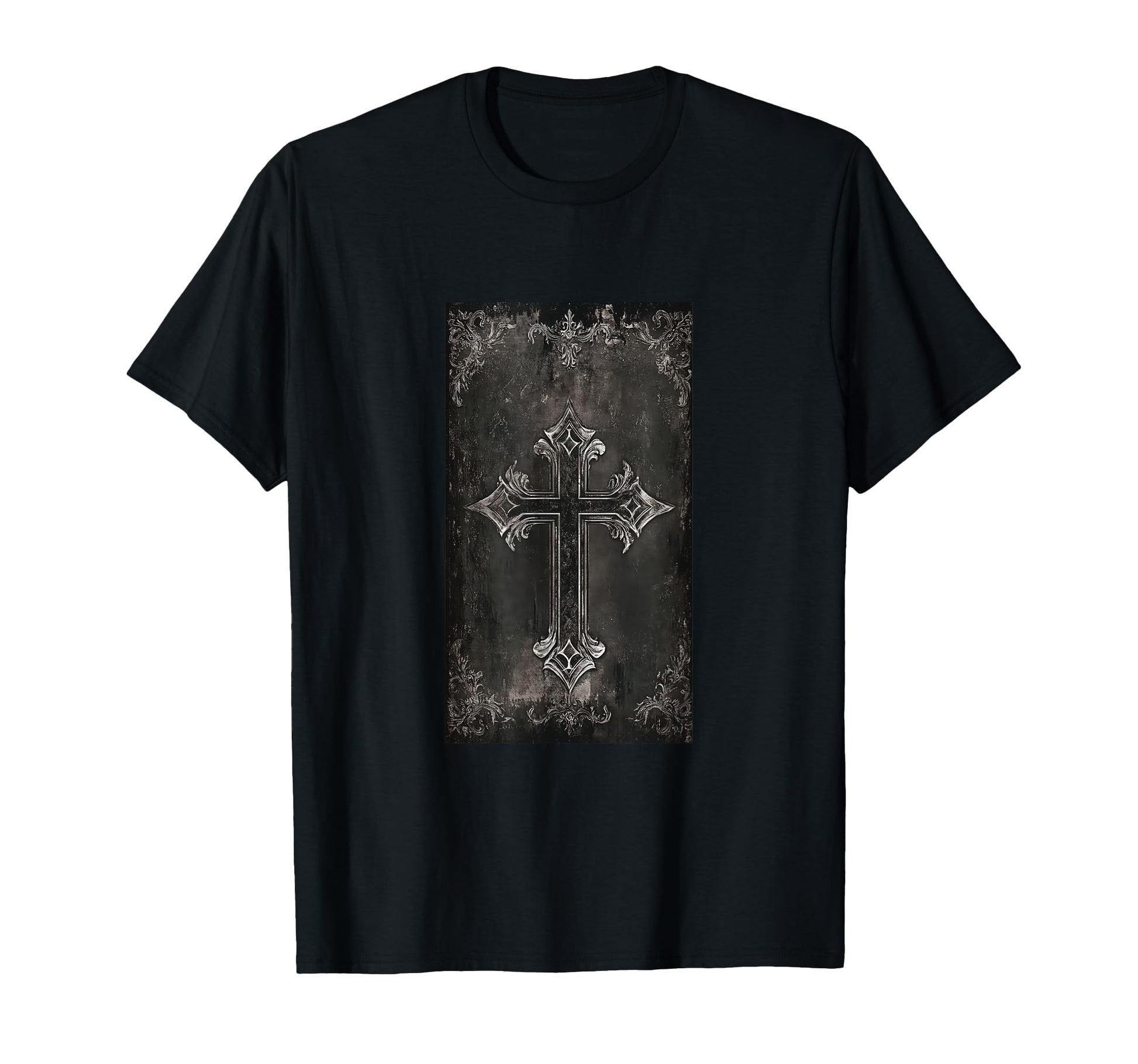 Gothic Cross Grunge Aesthetic Y2K T-Shirt - Streetwear Style for Adults - T-Shirt, Sweatshirt, Hoodie