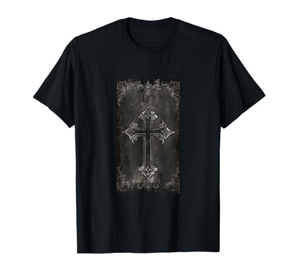 Gothic Cross Grunge Aesthetic Y2K T-Shirt - Streetwear Style for Adults - T-Shirt, Sweatshirt, Hoodie