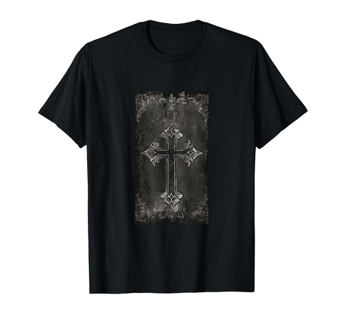 Gothic Cross Grunge Aesthetic Y2K T-Shirt - Streetwear Style for Adults - T-Shirt, Sweatshirt, Hoodie