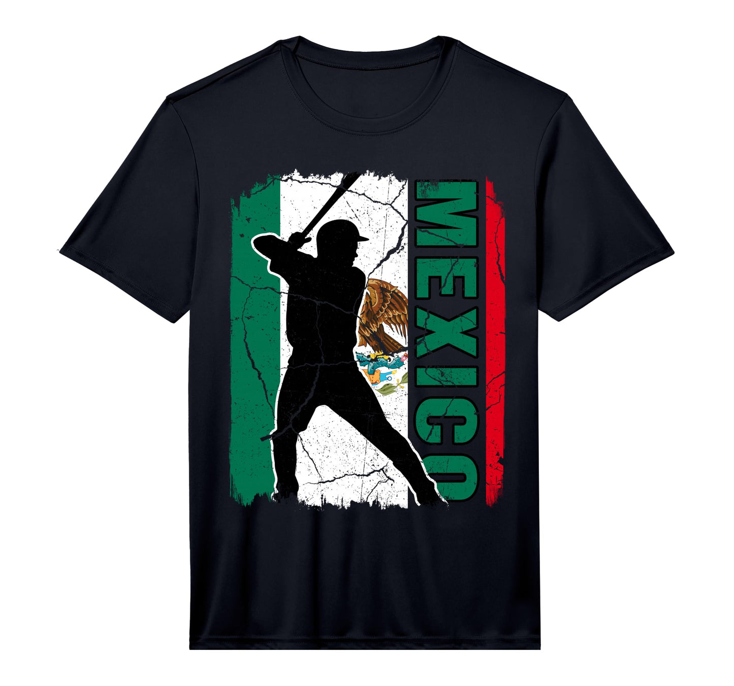 Mexican Baseball Player Mexico Flag T-Shirt - Novelty Apparel Unisex - T-Shirt, Sweatshirt, Hoodie