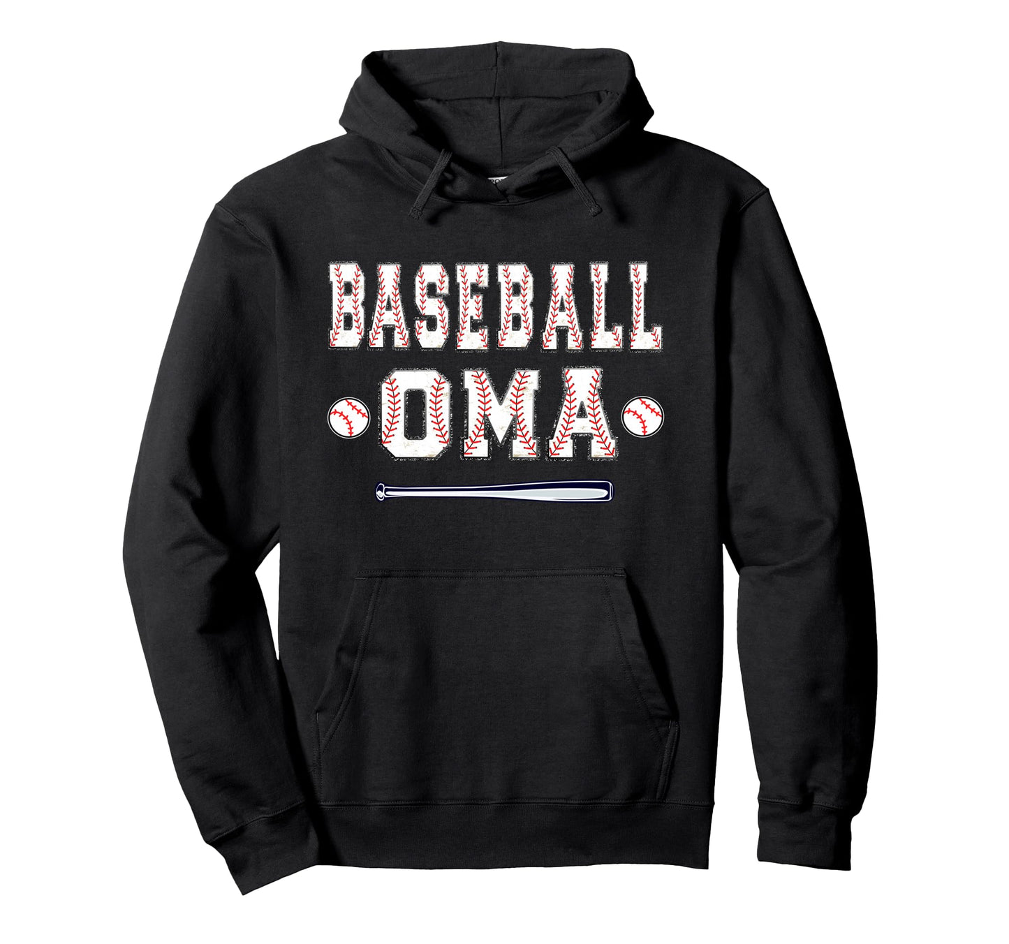 Baseball Player Oma Grandma Hoodie - Trendy Graphic Men Women - T-Shirt, Sweatshirt, Hoodie