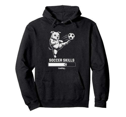 Soccer Pug Skills Loading Dog Score Hoodie - Custom Art Print for Adults - T-Shirt, Sweatshirt, Hoodie