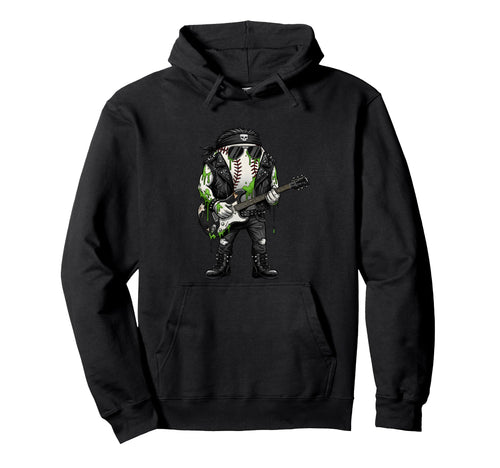 Undead Rocker Baseball Stitches Hoodie - Casual Everyday Wear Unisex - T-Shirt, Sweatshirt, Hoodie