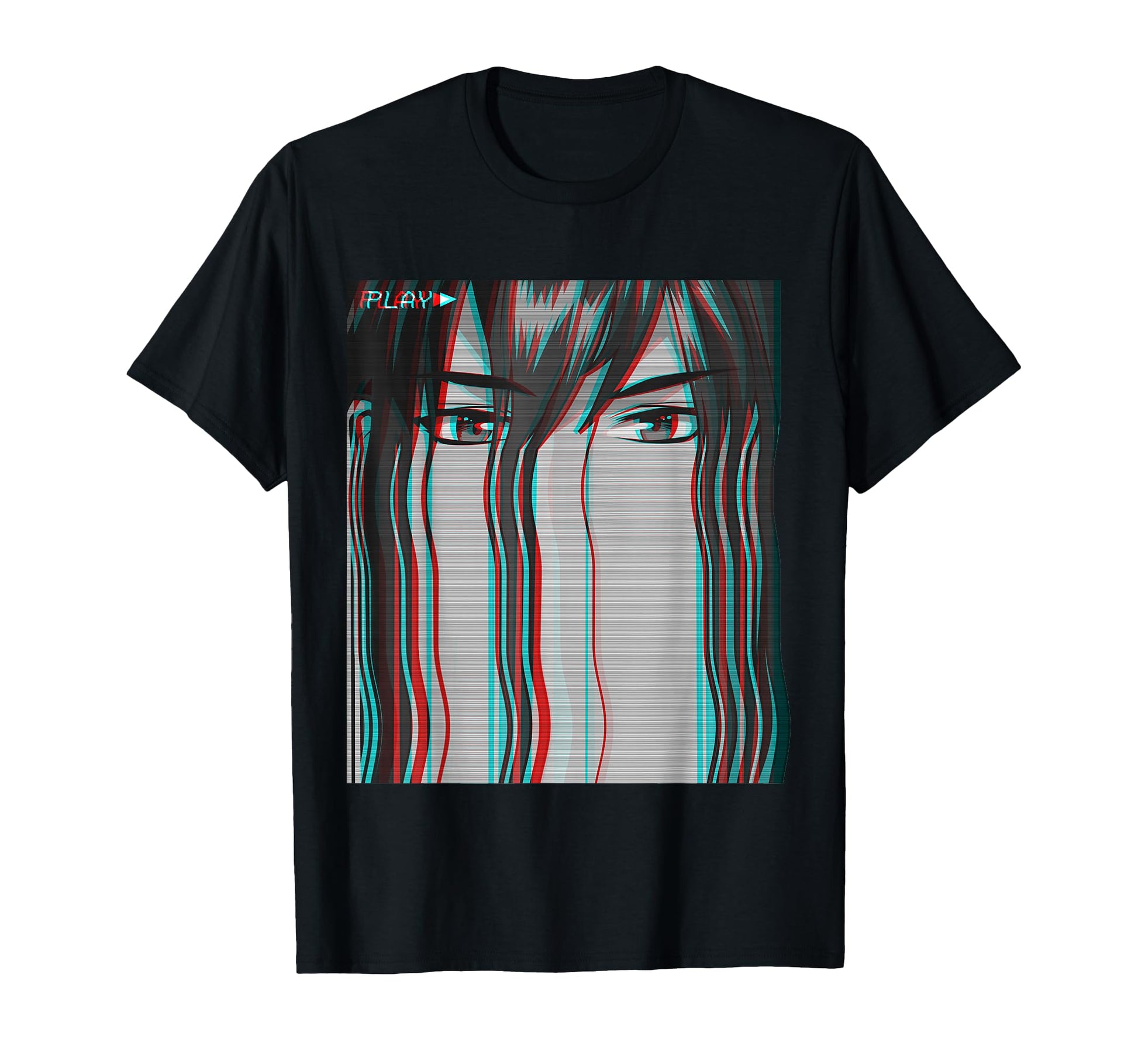 Sad Anime Anime Eyes Alt Indie T-Shirt - Minimalist Print Men Women - T-Shirt, Sweatshirt, Hoodie