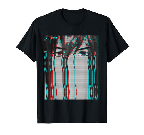 Sad Anime Anime Eyes Alt Indie T-Shirt - Minimalist Print Men Women - T-Shirt, Sweatshirt, Hoodie