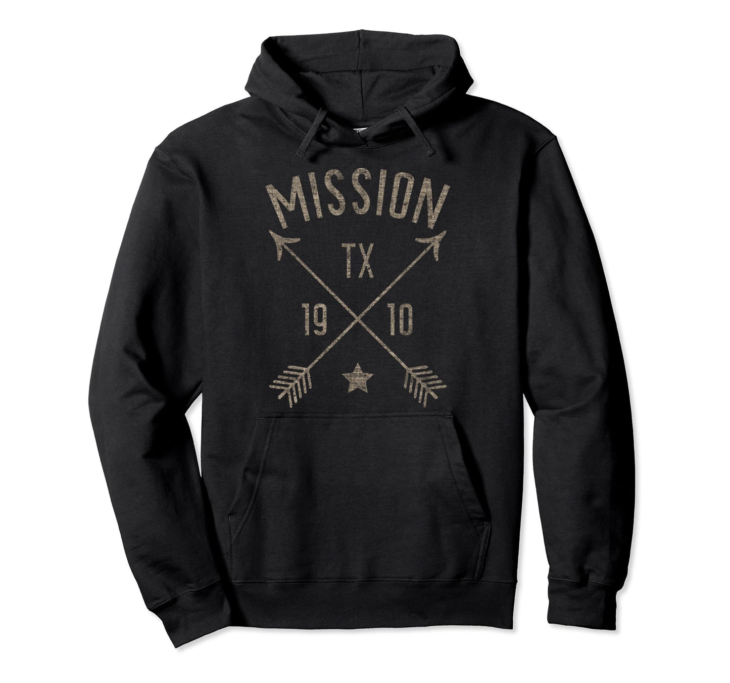 Mission Tx Distressed Boho Arrows Home Hoodie - Fun Novelty Design Unisex - T-Shirt, Sweatshirt, Hoodie