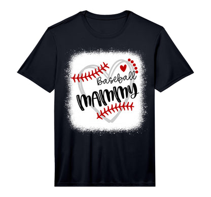 Personalized Baseball Heart Mammy T-Shirt - Custom Art Print Men Women - T-Shirt, Sweatshirt, Hoodie