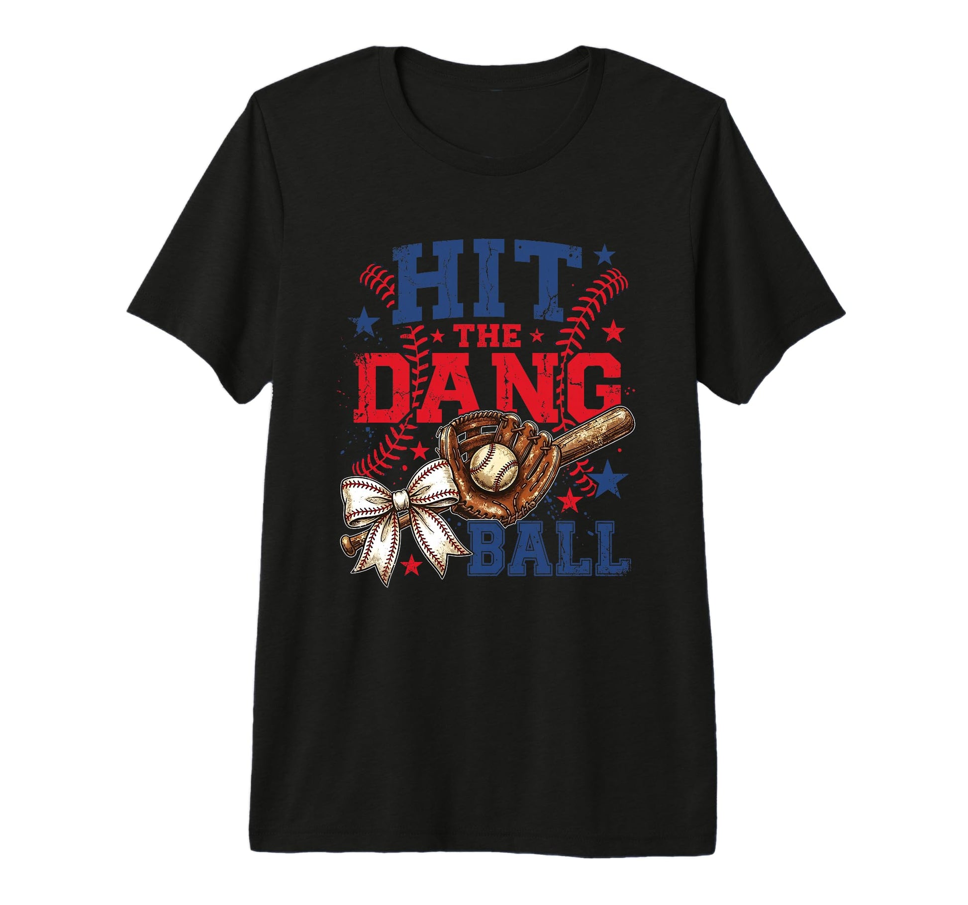 Hit Dang Ball Funny Baseball Mom Bow T-Shirt - Streetwear Style for Adults - T-Shirt, Sweatshirt, Hoodie
