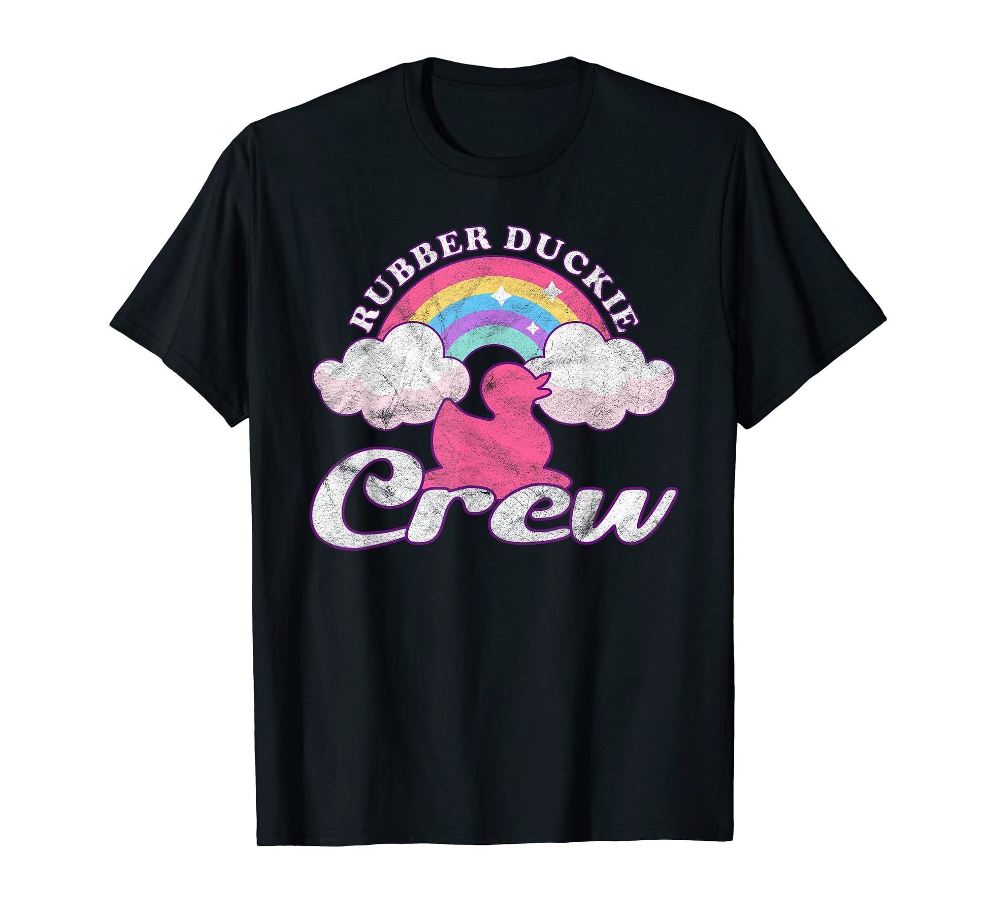 Rubber Duckie Crew Rubber Rainbow Duck T-Shirt - Graphic Print for Adults - T-Shirt, Sweatshirt, Hoodie
