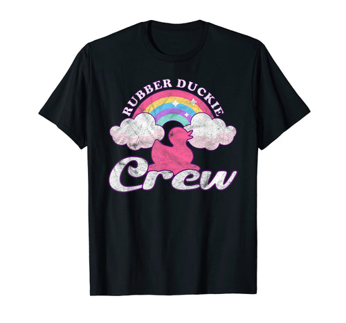 Rubber Duckie Crew Rubber Rainbow Duck T-Shirt - Graphic Print for Adults - T-Shirt, Sweatshirt, Hoodie