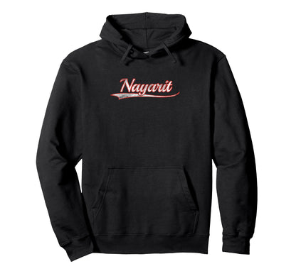 Nayarit Varsity Distressed Throwback Hoodie - Minimalist Print Unisex - T-Shirt, Sweatshirt, Hoodie
