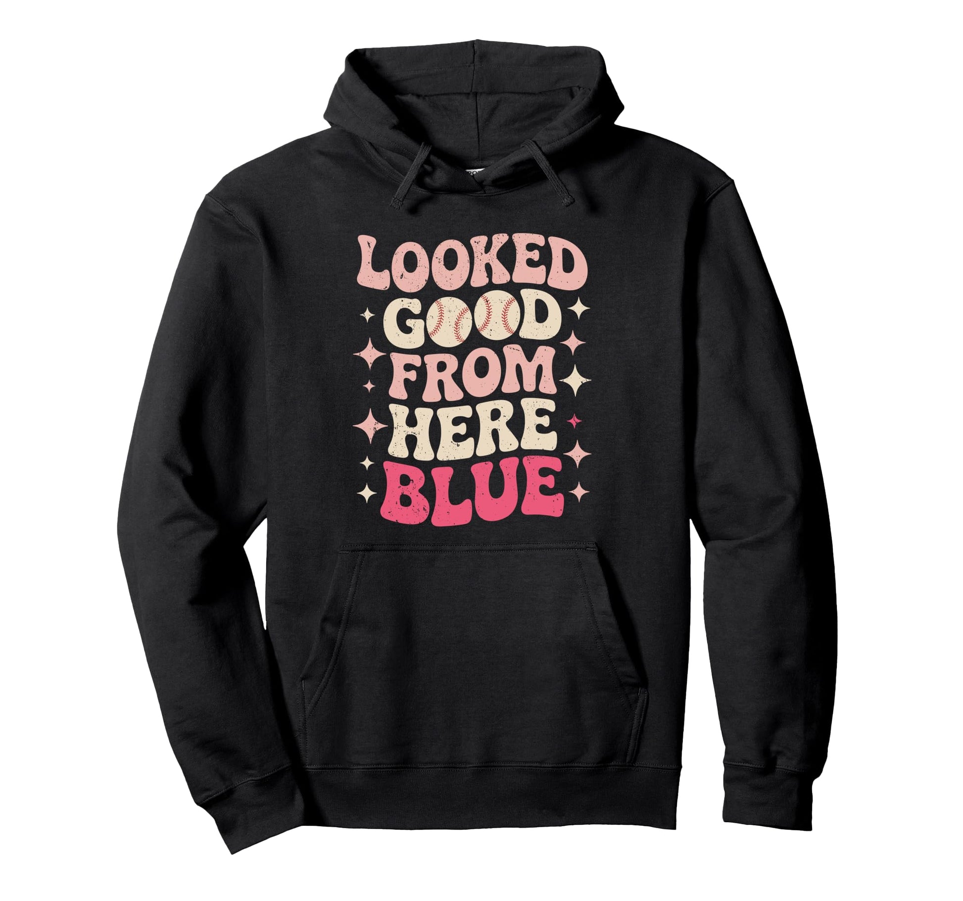 Funny Baseball Mom Looked Good From Here Hoodie - Unique Graphic Men Women - T-Shirt, Sweatshirt, Hoodie