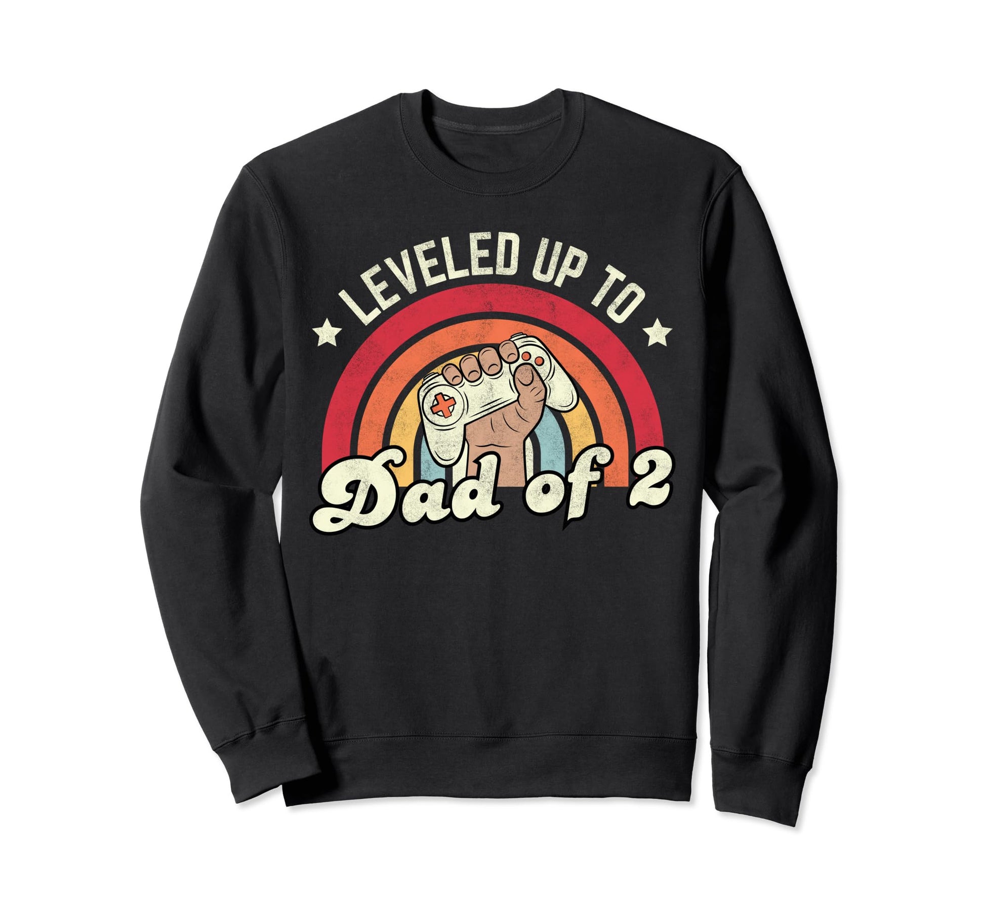 Leveled Up To Dad 2 Daddy Again Sweatshirt - Trendy Graphic for Adults - T-Shirt, Sweatshirt, Hoodie