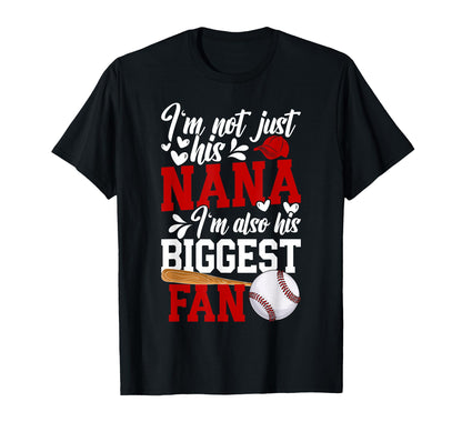 His Biggest Fan Baseball Nana T-Shirt - Aesthetic Graphic Men Women - T-Shirt, Sweatshirt, Hoodie