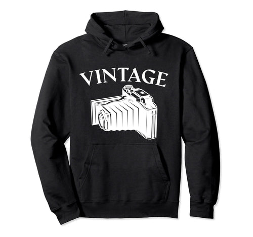 Photography Old Camera Photographer Hoodie - Minimalist Print for Adults - T-Shirt, Sweatshirt, Hoodie