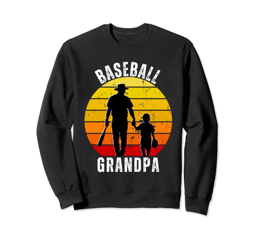 Baseball Grandpa Sunset Holding Sweatshirt - Aesthetic Graphic for Adults - T-Shirt, Sweatshirt, Hoodie