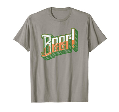 Beer Funny Typography Irish Flag St T-Shirt - Aesthetic Graphic Unisex - T-Shirt, Sweatshirt, Hoodie