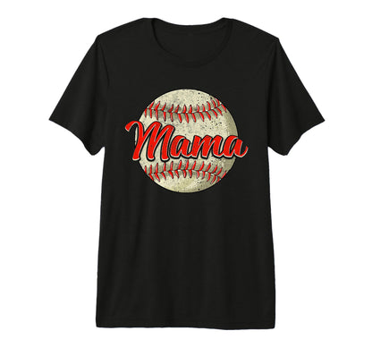 Baseball Mama Mom Mothers Day T-Shirt - Custom Art Print Men Women - T-Shirt, Sweatshirt, Hoodie