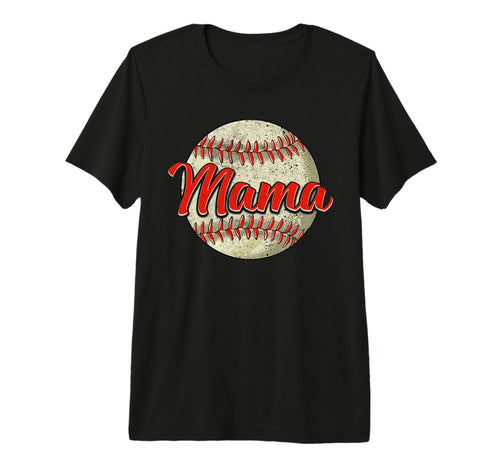 Baseball Mama Mom Mothers Day T-Shirt - Custom Art Print Men Women - T-Shirt, Sweatshirt, Hoodie