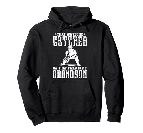 Baseball Catcher Grandpa Proud Hoodie - Minimalist Print Men Women - T-Shirt, Sweatshirt, Hoodie