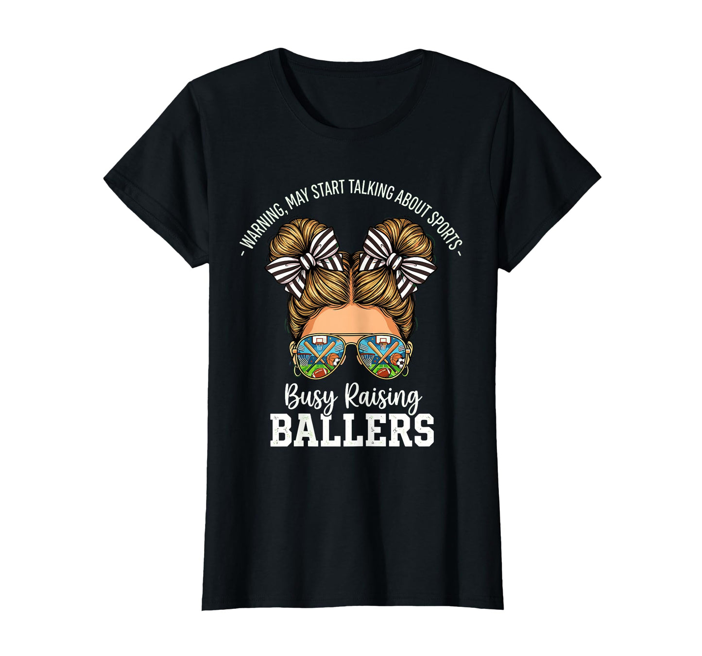 Busy Raising Ballers Warning May Start T-Shirt - Unique Graphic for Adults - T-Shirt, Sweatshirt, Hoodie