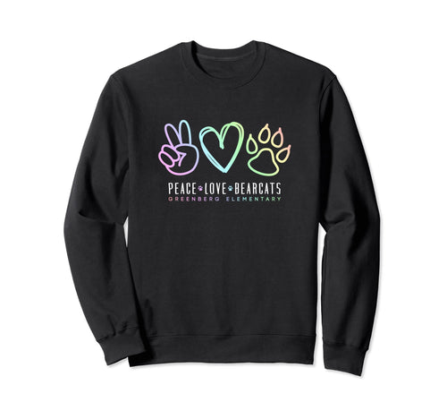 Peace Love School Spirit Sweatshirt - Minimalist Print for Adults - T-Shirt, Sweatshirt, Hoodie