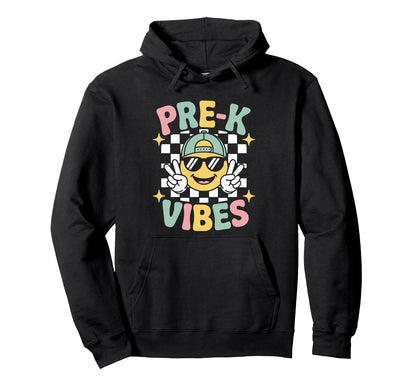 Pre K Vibes Prek Pre Kindergarten Teacher Hoodie - Minimalist Print Unisex - T-Shirt, Sweatshirt, Hoodie
