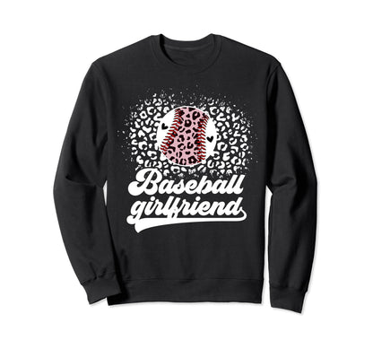 Baseball Girlfriend Leopard Sweatshirt - Novelty Apparel for Adults - T-Shirt, Sweatshirt, Hoodie