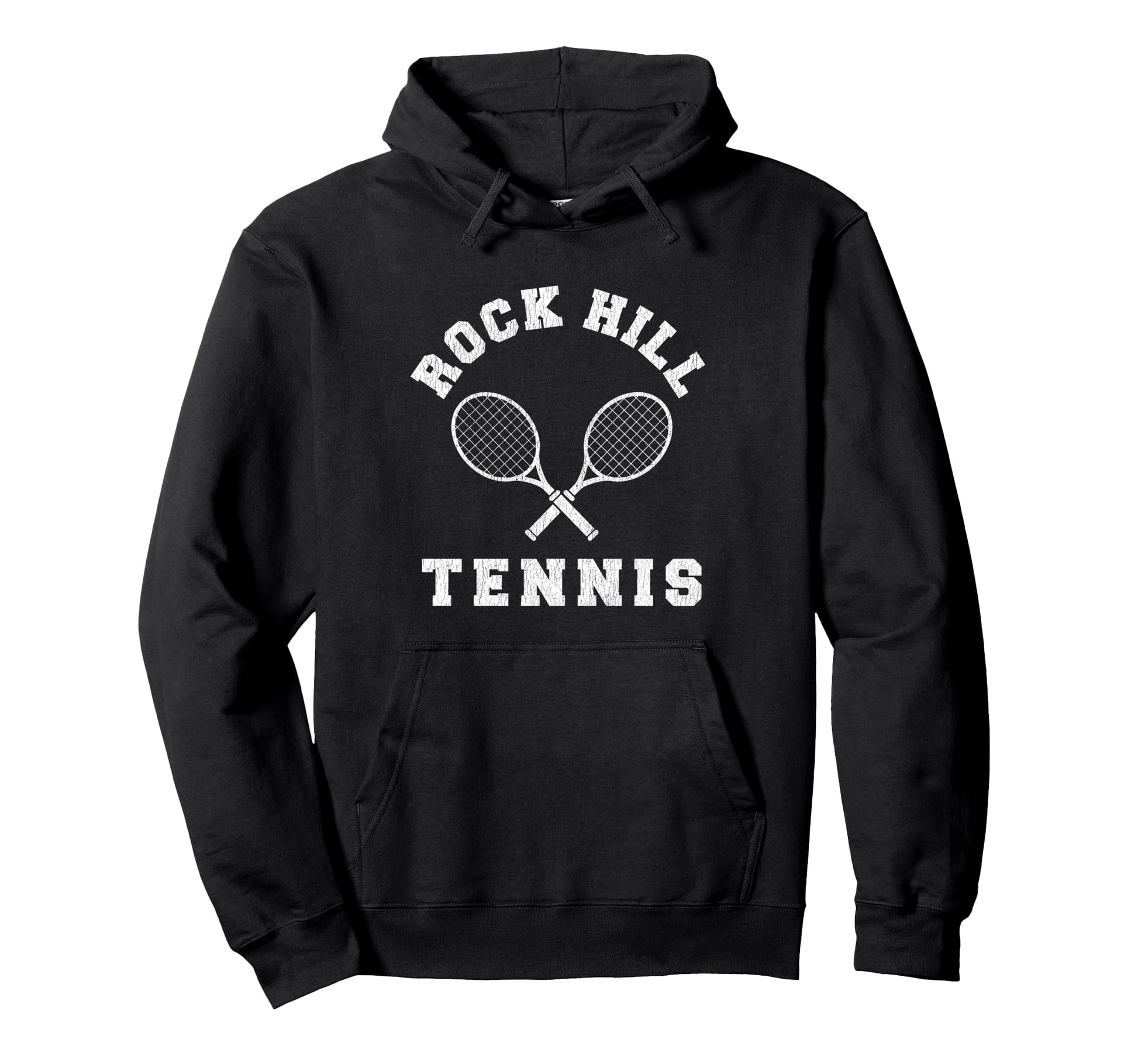 Rock Hill Tennis Team Distressed 90S Vibe Hoodie - Trendy Graphic Men Women - T-Shirt, Sweatshirt, Hoodie