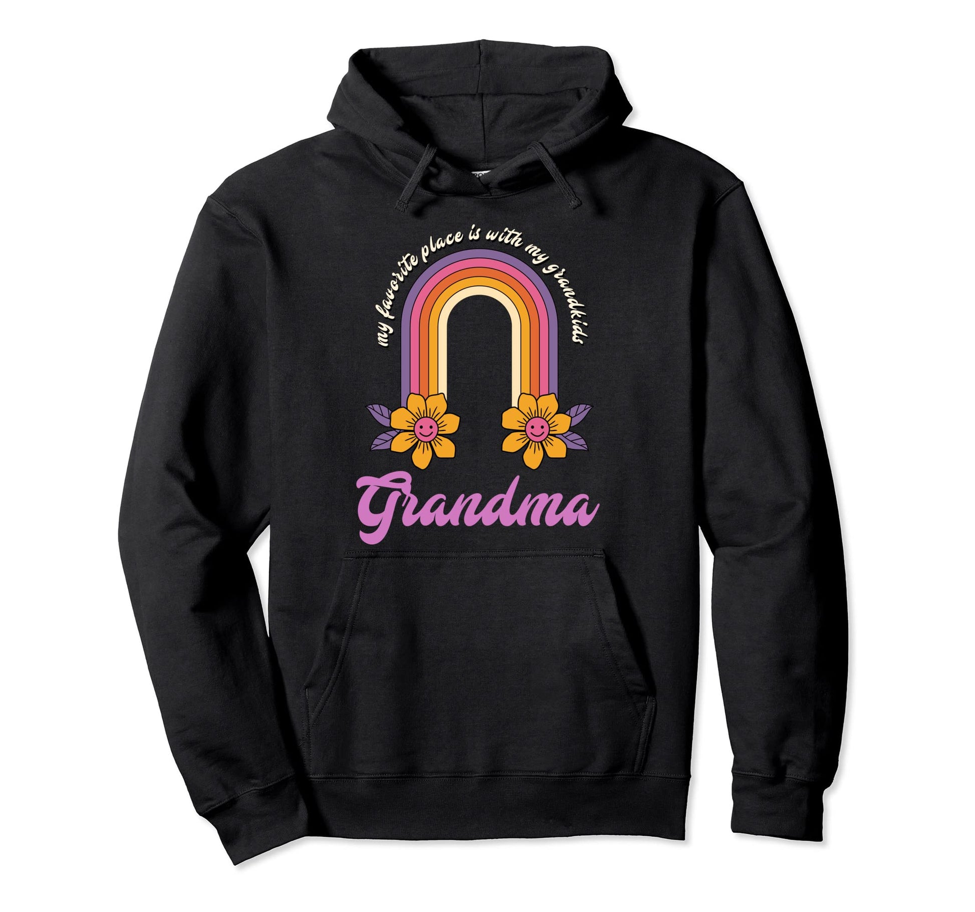 Grandma Loves Grandkids Nana Hoodie - Casual Everyday Wear for Adults - T-Shirt, Sweatshirt, Hoodie